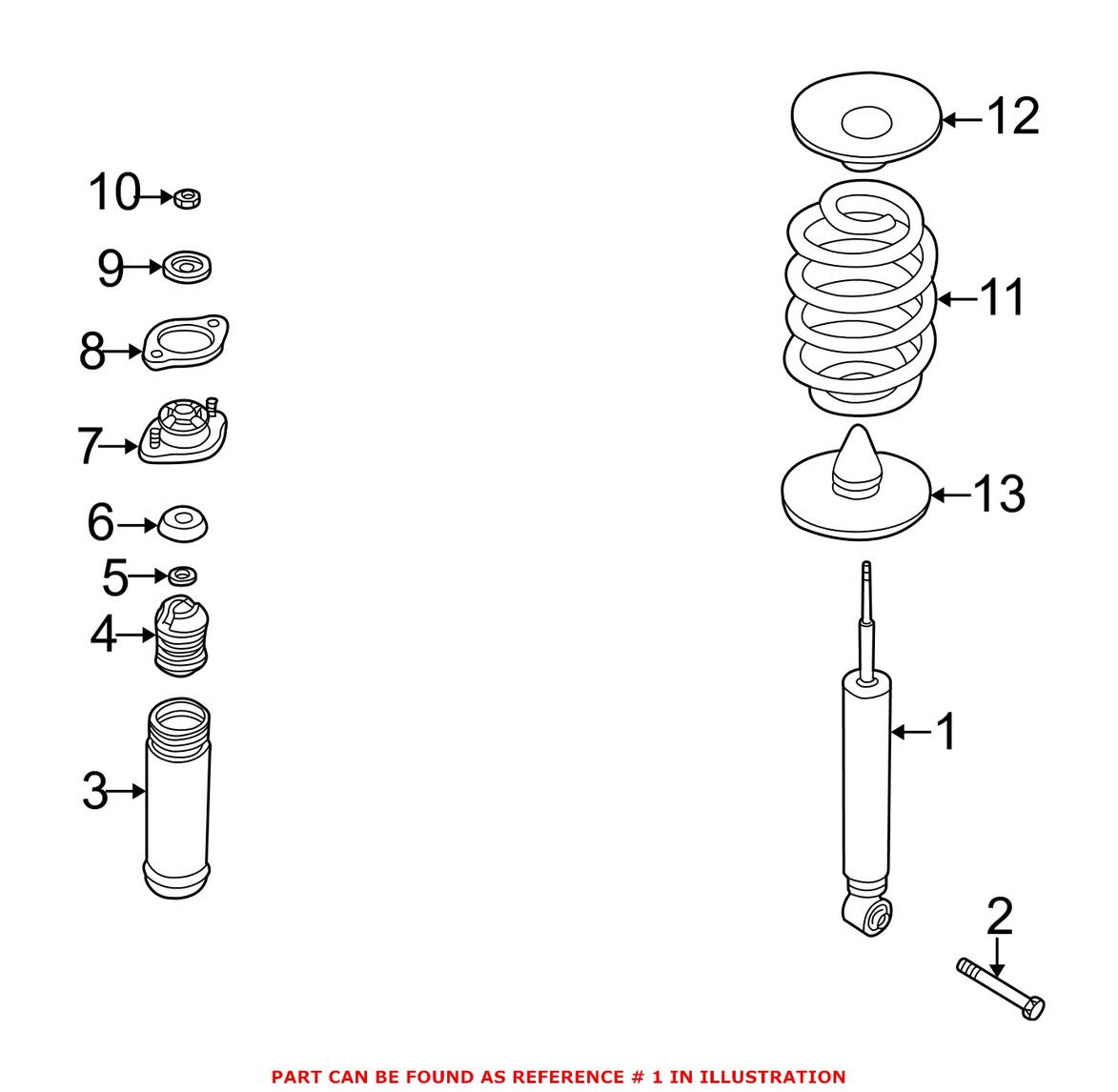 Shock Absorber - Rear (w/ Sport Suspension)